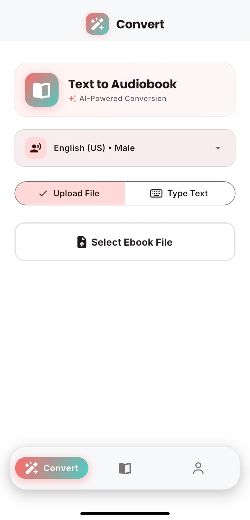 Convert Screen - Upload File